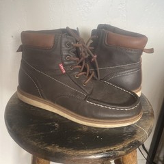 Levis Kids Brown High Top Moc Toe Boots Size 6 Synthetic Leather 548939F17-09B1
