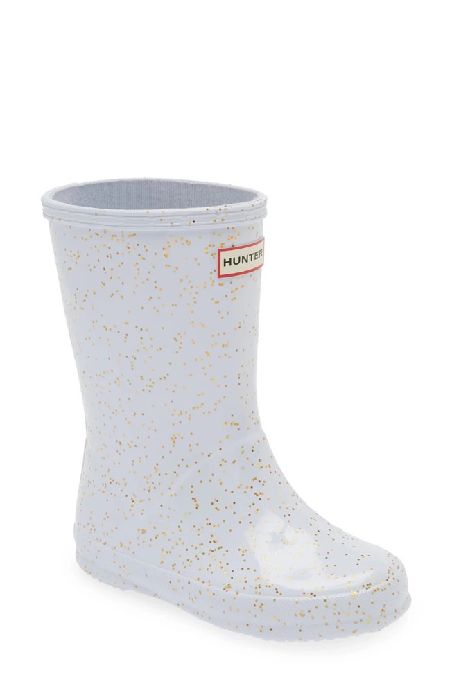 NEW $85 HUNTER Original Kids First Classic Rain Boots Light Purple Glitter US 6C
