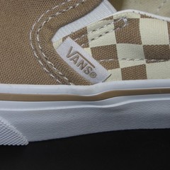 Vans Youth Size 11 Checkerboard Tan and White Kids Slip Ons New without Box