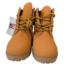 Phat Farm Wheat Work Boots Kids Size 4 Y2K Hip Hop Streetwear Rugged Hiking