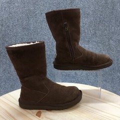 UGG Boots Youth 2 Lil Sunshine Shearling Brown Pull On Comfort Round Toe F27015F