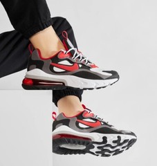 Nike Air Max 270 React ‚University Red‘ (GS) White Black Grey Kid’s Sz 6.5Y & 7Y