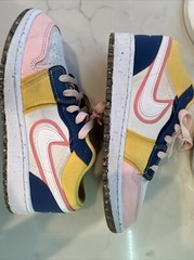 Nike Air Jordan 1 Low SE Canvas candy Youth Size 4 Dv1323-100 EUC