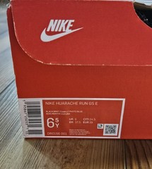 Nike Huarache Run GS E Black/Mint Foam-LT Photo Blue Size 6.5Y