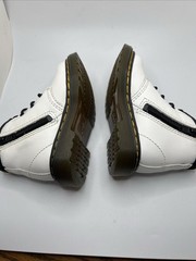 Doc Martens Toddler’s Size 6 White Leather Lace Up Zipper Combat Boots NWOB
