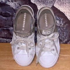 CONVERSE Chuck Taylor All Star Two Tone Leather Kids Junior Sneakers Shoes Sz 13