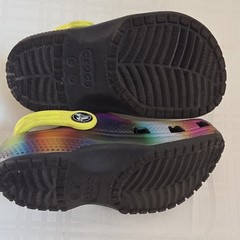 Crocs Classic Clog Kids US 9 Tie-Dye Multicolor Yellow Heel Strap Slip-On