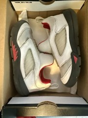 2020 Jordan 5 Retro Little Flex White/Red Shoes CK1227 100 Toddler PS 11c W/BOX