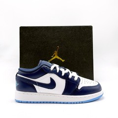 *NEW* Big Kids‘ NIKE Air Jordan 1 Low (GS) MIDNIGHT NAVY BLUE (553560 404) 👍