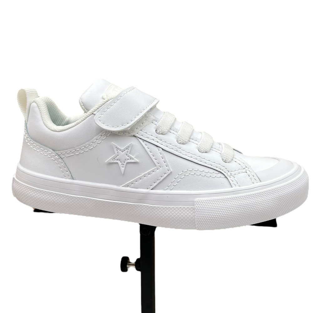 Converse Pro Blaze Toddle Boys Girls Slip-on Leather Sneaker Size 10 Solid White