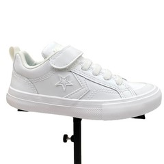 Converse Pro Blaze Toddle Boys Girls Slip-on Leather Sneaker Size 10 Solid White