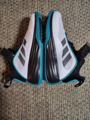 Adidas Kids Ownthegame 3.0 K Shoe Black/ White/ Teal Size 1
