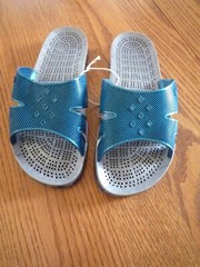 Youth Size 7 Turquoise Open Toe Molded Slide On Sandal Senski & C Assisi Italy