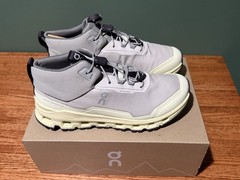 On Cloudhero Mid Waterproof Unisex Kids 5Y Silver/Seedling Mid Top Sneakers