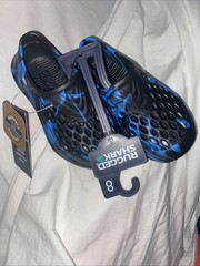 Rugged Shark Kids Size 8 Black/blue Multicolor Clog Water Shoe