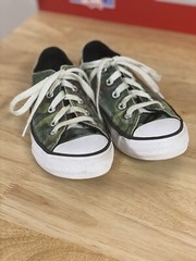 Converse Green Camo Print Canvas Low Top Sneakers Junior Youth 12