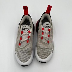 Nike Air Max 270 PS AO2372-111 Kid 12 Sneaker White Siren Red Mesh Lace Up Shoes