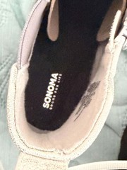 Sonoma Rovie Silver Chelsea Boot Memory Foam Zipper Unisex Kids Size 2