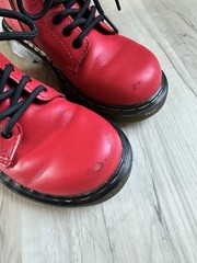 Dr. Martens 1460 Pascal Junior Red Leather Boots Kids US 12 UK 11 Side Zip