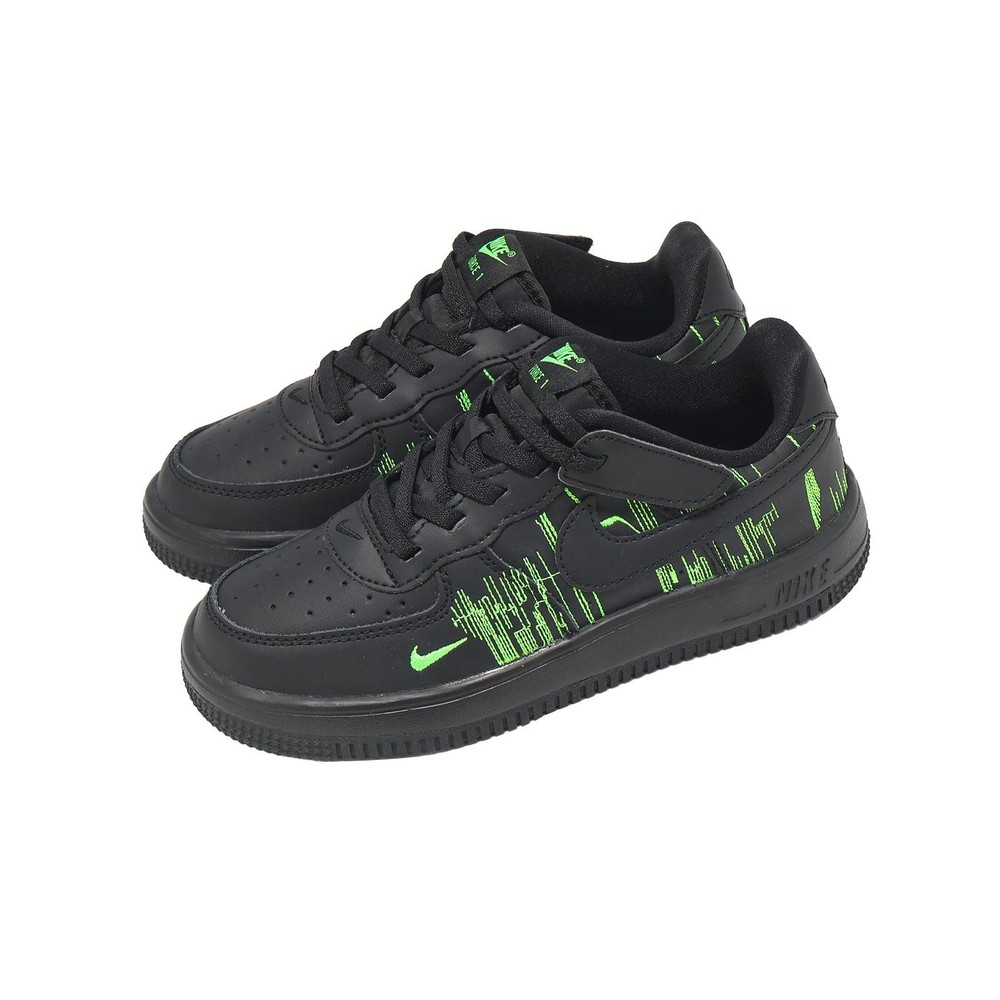 Nike Force 1 Low EasyOn Lv8 4 PS Black Green Strike Kids Preschool II0765-001