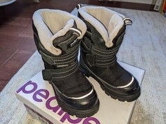 Pediped Flex Cruz Black White Boots, Size 10-10.5