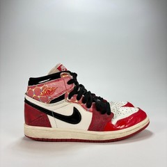 Air Jordan 1 High OG Spider Man Red Black Casual Sneakers DV1749-601 Youth Sz 3Y