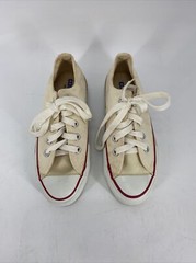 Vintage Converse All Star Low Shoe Made in USA 29165 White Youth 2.5 Women’s 4.5