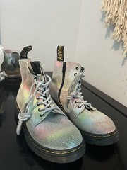Dr. Martens 1460 PASCAL J Multicolor Leather Lace Up/Zip Ankle Kids Size 2