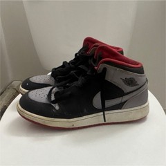 Jordan Air Jordan Kids Mid Top Athletic Sneakers Black Gray Red White