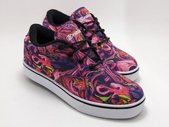 Heelys Launch Pink Purple Swirl Roller Skate Shoes Size 7