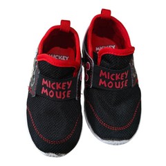 Mickey Mouse Red & Black Slip on Sneakers Lights Sz 7