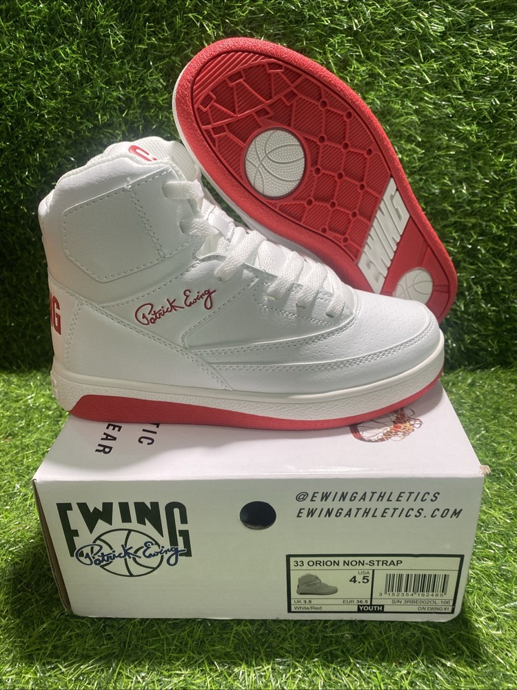 Patrick Ewing 33 Orion Non-Strap/ White, Red/ Size 4.5 Youth