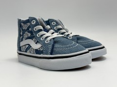 Vans Sk8-Hi Zip Denim Navy / True White Toddler Size 5.5 Shoes VN0A4BV1NWD