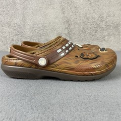 Crocs Chewbacca Star Wars Clogs Kids Size 9 Brown Fuzzy Lined Slip On Shoes