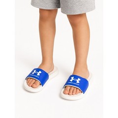 Under Armour Kids Ignite Playmaker Slides Blue White Size 4Y Boy