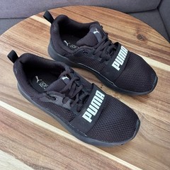 Puma Wired Run Black Mesh Athletic Sneakers Youth Size 3