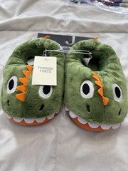 Tucker + Tate Slip-On Dinosaur Slippers Size Toddler 5/6
