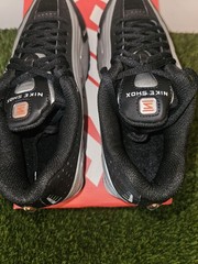 Size 6.5Y – Nike Shox R4 Metallic Silver Picante Red Sneaker CW2626-005 (GS) NEW