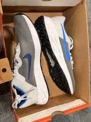 Nike Revolution 6 NN (GS) Kids Sneaker US 4.5Y Gray/Blue/White Mesh DD1096-008
