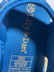 Lily & Dan Kids Blue & Orange Adjustable Strap Sandals US Size 7/8