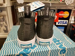 NATIVE Grey JEFFERSON 2.0 HIGH LITEKNIT Kids Sneakers Lace Shoes 10T US / 27 EUR