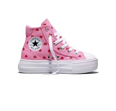 Converse Chuck Taylor All Star Kids US 4 High Top Canvas Sneakers Hearts