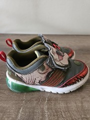 Jurassic World Light-Up Dinosaur Hook & Loop Athletic Shoes US Childrens Size 10