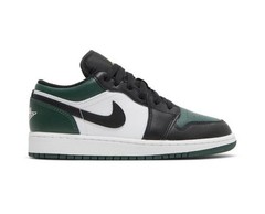 NEW Jordan 1 Low Green Toe Noble Black White Retro RARE 553560-371 Size 3.5 – 7