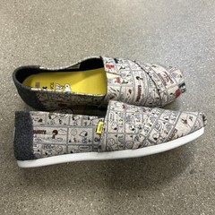 TOMS X Peanuts Tiny Alpargata Snoopy Comics Tan Felt Slip-on Shoes Woman 9