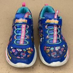 Skechers Game Kicks Interactive Kids Sneakers Shoes Size 1.5 Blue Emoji Pattern