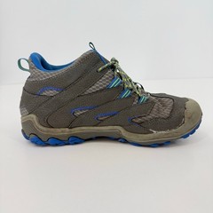 Merrell Chameleon Mid Waterproof HIking Boots Blue Gray Big Kid 7 Womens 8