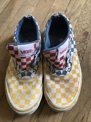VANS off The Wall Youth US Size 3.5 Checkerboard Color Block Skater Sneaker Shoe