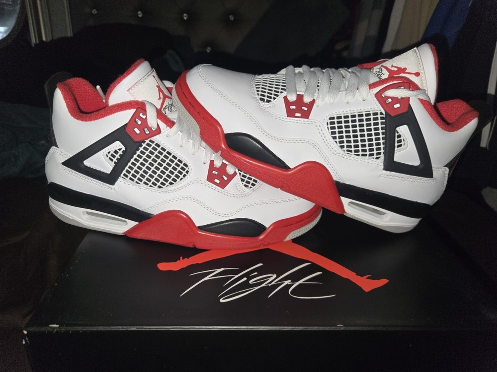 Nike Air Jordan 4 Retro (GS) „Fire Red‘ Size 5.5 AJ4 Fire Red – 408452-160