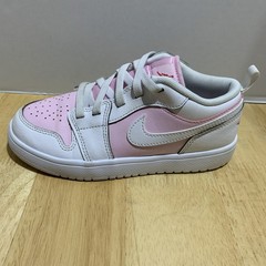 Air Jordan 1 Low ALT PS Pink Foam DR9748 608 Size 2 Y Kids White Slip On Strap